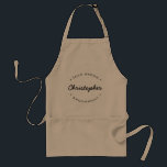 Team Groom Personalized Groomsman Adult Apron<br><div class="desc">Celebrate the groom's team in style with the Team Groom Personalized groomsman Apron. This custom apron is the perfect accessory for the groomsmen or any member of the bridal party, adding a touch of personalization and a sense of unity during wedding preparations and festivities. The apron features a sleek design...</div>