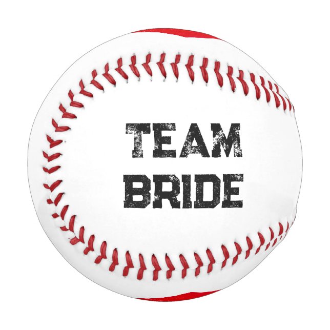 Team Groom personalized Red Heart Baseball (Back Right)
