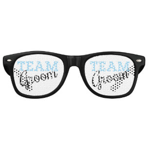 Team Groom Script Retro Sunglasses