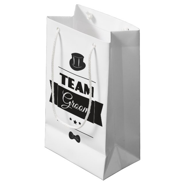Team groom small gift bag (Front Angled)