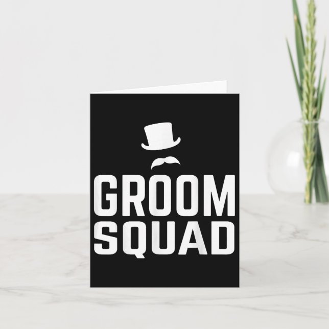 Team Groom Squad Wedding Bachelor Party Gift Marri Card (Front)