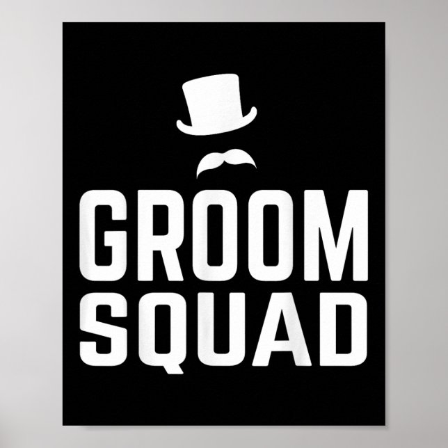 Team Groom Squad Wedding Bachelor Party Gift Marri Poster (Front)