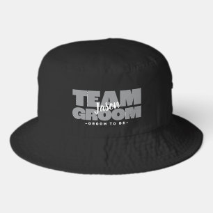 Team Groom To Be Custom Black Bucket Hat