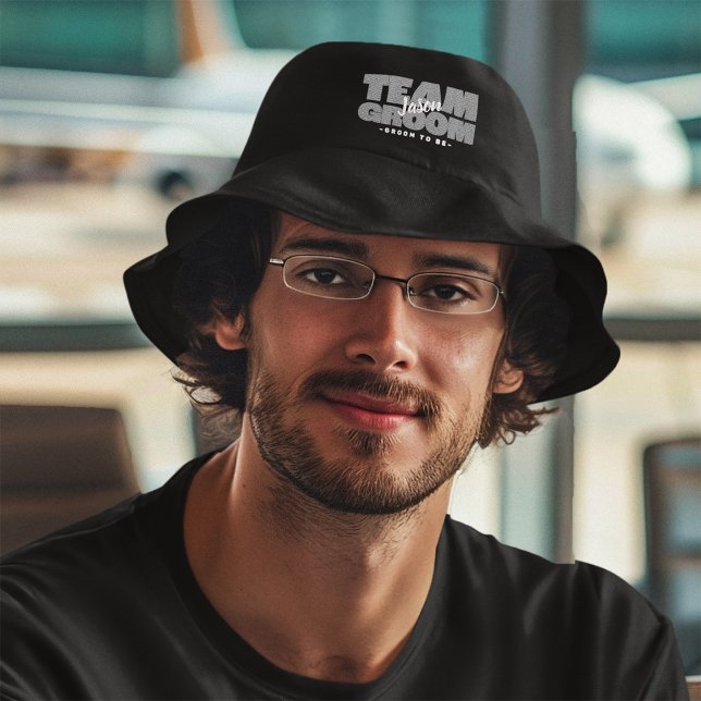 Team Groom To Be Custom Black Bucket Hat (Creator Uploaded)