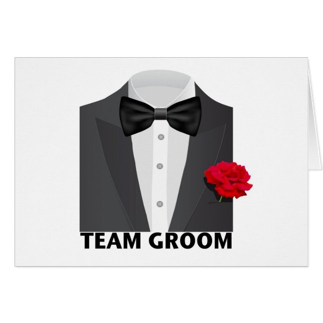 Team Groom (tux) Cards (Front Horizontal)