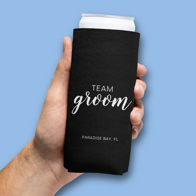 Team Groom Wedding Bachelor Party Seltzer Can Cooler (Team Groom Bachelor Party Wedding Can Cooler)