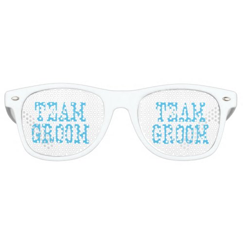 Team Groom Western Blue Retro Sunglasses