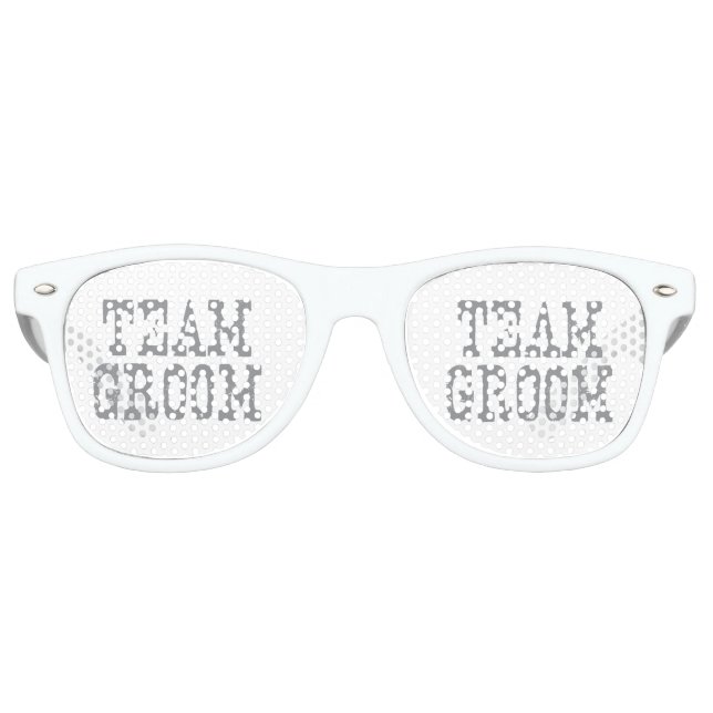 Team Groom Western Grey Retro Sunglasses (Front)