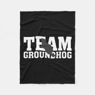 Team Groundhog Funny Groundhog Day Tank Top Fleece Blanket