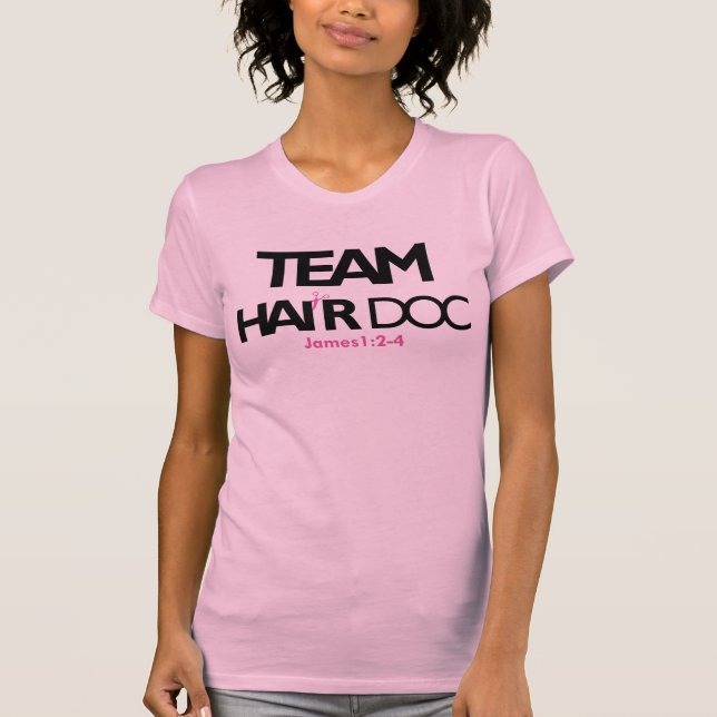 Team Hair Doc 911 (Racerback) Pink T-Shirt (Front)