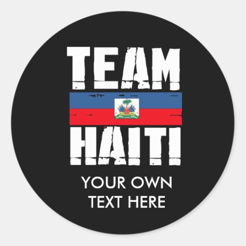 TEAM HAITI CLASSIC ROUND STICKER