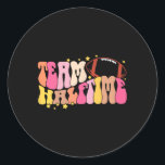 Team Halftime Super Football Day Group Matching  Classic Round Sticker<br><div class="desc">Team Halftime Super Football Day Group Matching</div>