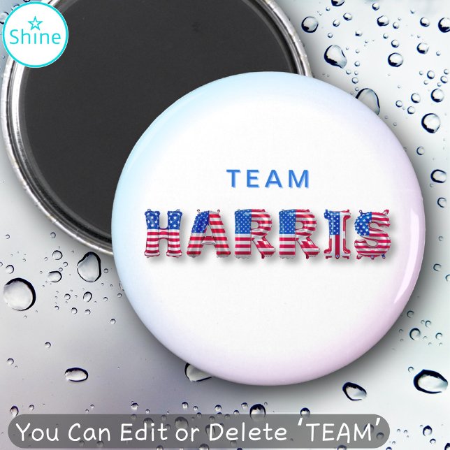 TEAM HARRIS Kamala Harris USA Flag Balloon Letters Magnet (Creator Uploaded)