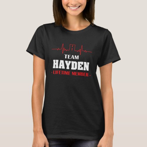 Team HAYDEN lifetime member family youth kid shirt