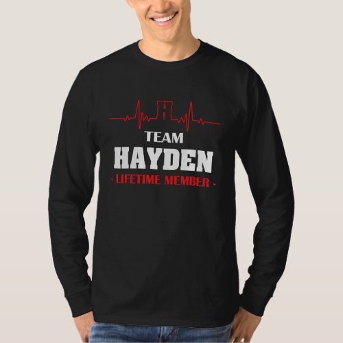 Team HAYDEN lifetime member family youth kid shirt