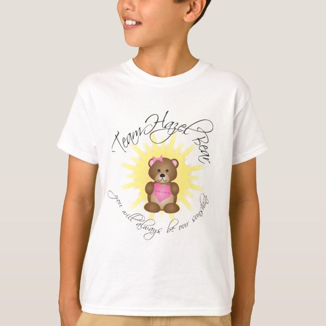 team hazel bear kid's t-shirt (white) (Front)