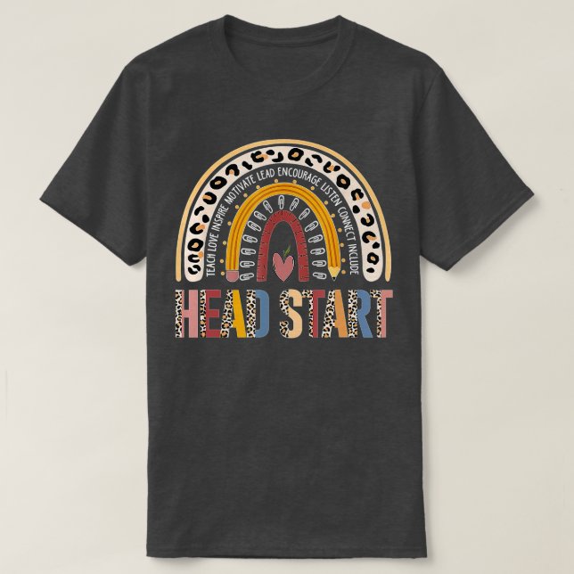 Team Head Start Squad Back To School Rainbow Kids  T-Shirt (Design Front)
