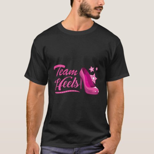 Team Heels Gender Reveal Family Party T_Shirt