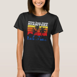 Team Herbivore Go Vegan Vegetarian Dinosaur Veggie T-Shirt