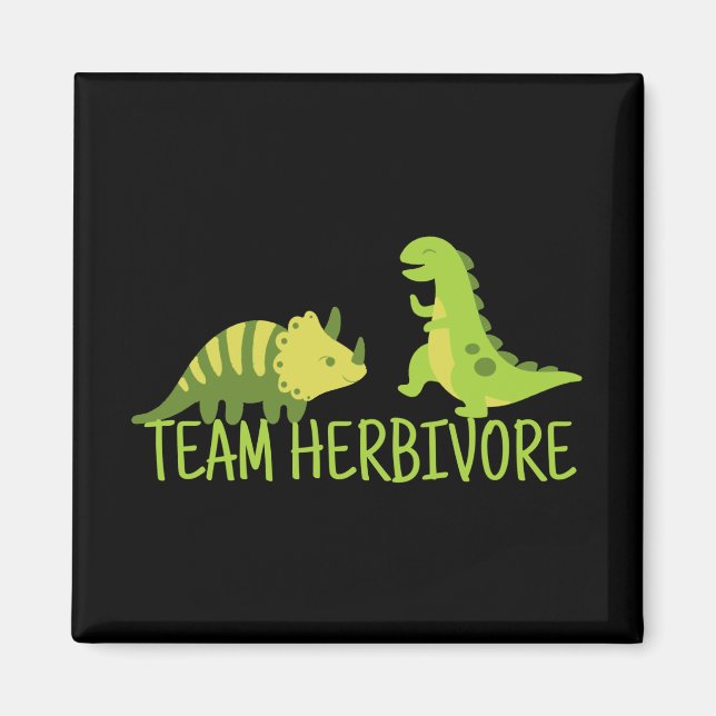 Team Herbivore Vegan Magnet (Front)