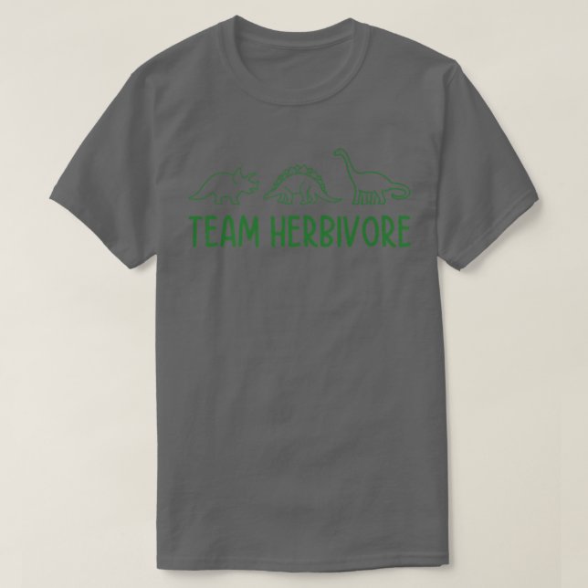 Team Herbivore Vegan Plant Based Diet Dino Vegetar T-Shirt (Design Front)