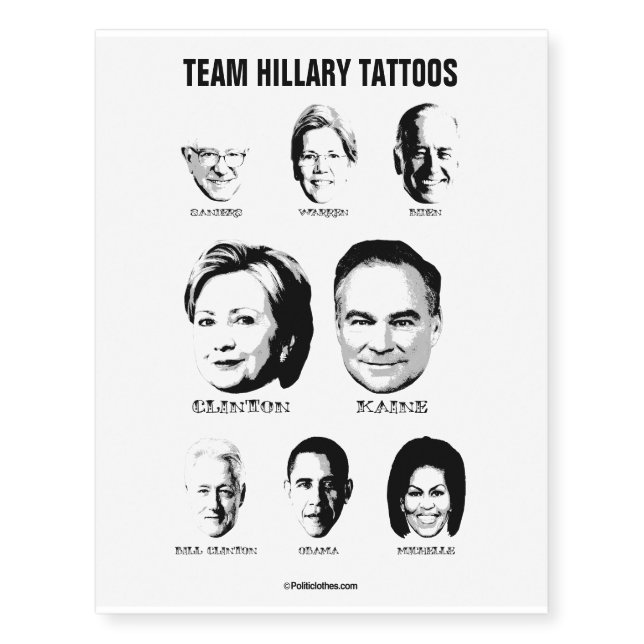 Team Hillary Tattoos (Front)