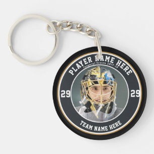 Team Hockey Puck Keychain