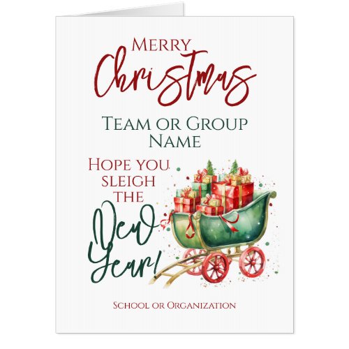 Team Holiday Sleigh The New Year Oversized Card