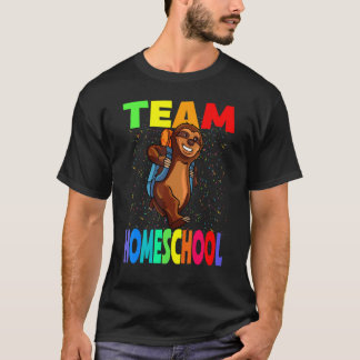 Team Homeschool Back To School Sloth Students And  T-Shirt