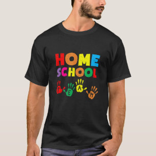 Team Homeschool Handprints Back To School Teacher T-Shirt