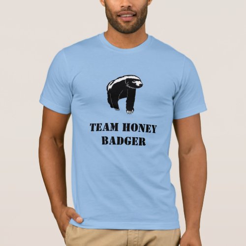 Team Honey Badger Black Text Large Design T_Shirt