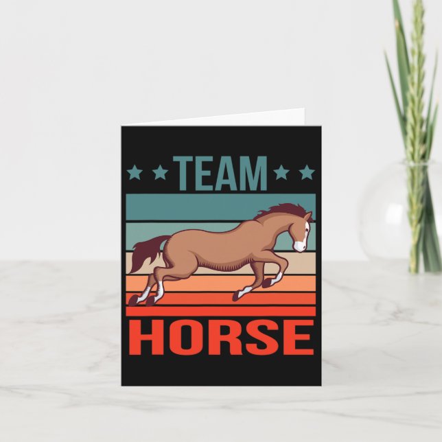 Team Horse Quote Horse Riding Stuff Horseback Ride Card (Front)