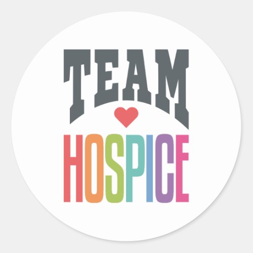 Team Hospice Squad Nurse Nursing Classic Round Sticker