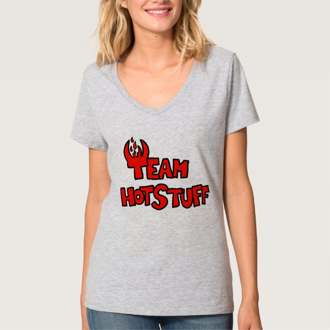 Team Hot Stuff Women's Football T-Shirt (Front)