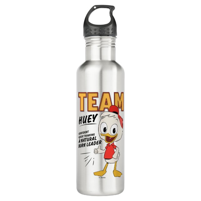 Team Huey Stainless Steel Water Bottle (Front)
