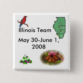 Team Illinois - State Symbols Pinback Button