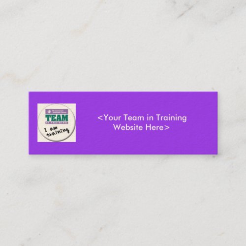 Team in Training Fundraising Business Cards