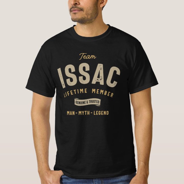 Team Issac Lifetime Member Personalized Name T-Shirt (Front)
