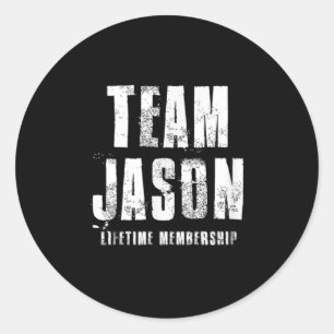 Team Jason Motivational Insrational Proud Family Classic Round Sticker