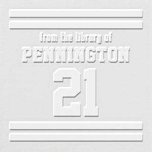 Team Jersey Sports Style #2 Name Number Book Embosser