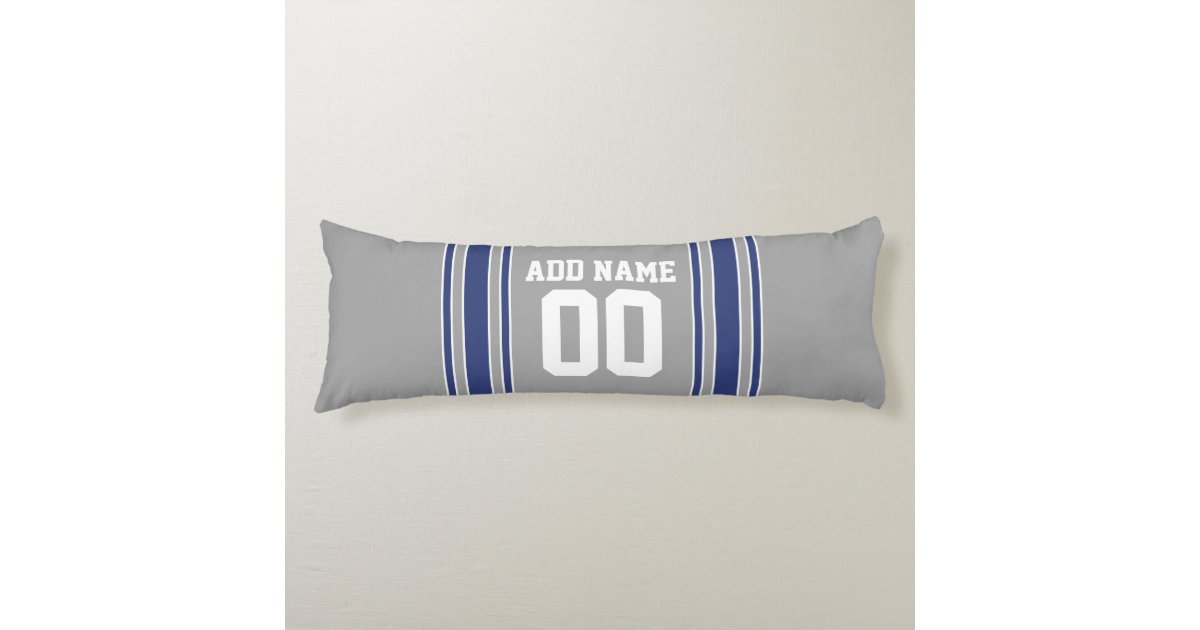 Team Jersey With Custom Name And Number Body Pillow Zazzle
