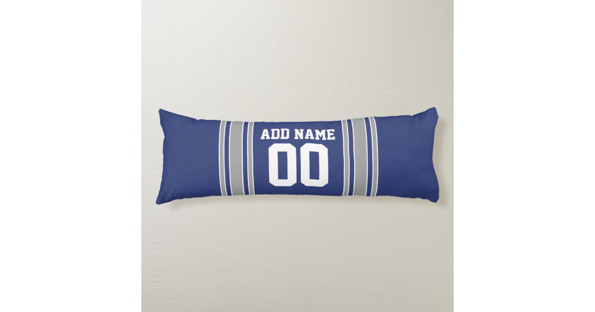 Team Jersey With Custom Name And Number Body Pillow Zazzle