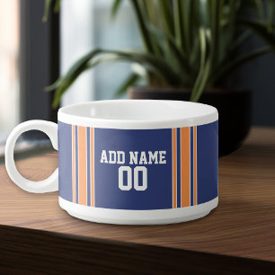 Team Jersey with Custom Name and Number Bowl