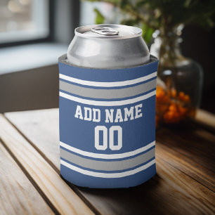 Team Jersey with Custom Name and Number Can Cooler