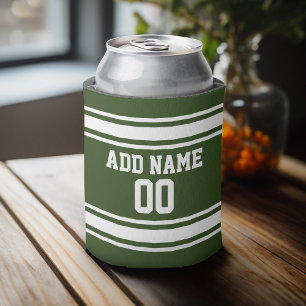 Team Jersey with Custom Name and Number Can Cooler