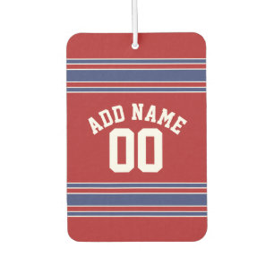 Team Jersey with Custom Name and Number Car Air Freshener