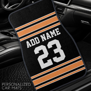Team Jersey with Custom Name and Number Car Mat