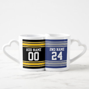 Team Jersey with Custom Name and Number Coffee Mug Set