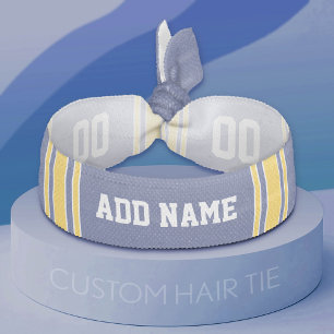 Team Jersey with Custom Name and Number Elastic Hair Tie