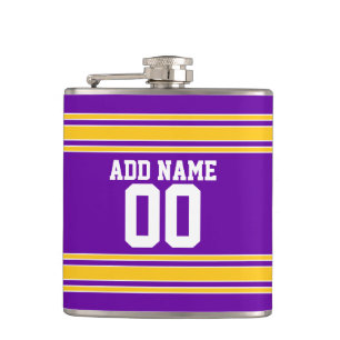 Team Jersey with Custom Name and Number Flask